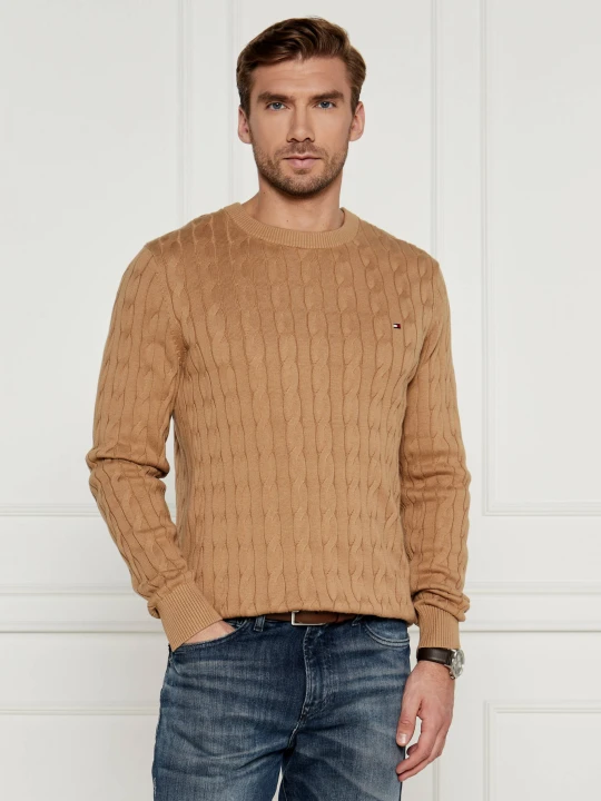 Zdjęcie produktu Tommy Hilfiger Sweter CLASSIC CABLE | Regular Fit beżowy