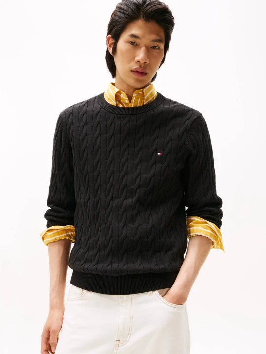 Zdjęcie produktu Tommy Hilfiger Sweter CLASSIC CABLE TH x F.C. Liverpool | Regular Fit czarny