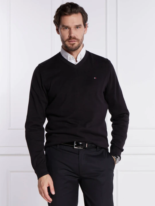 Zdjęcie produktu Tommy Hilfiger Sweter | Classic fit czarny