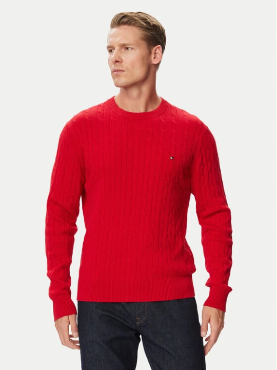 Zdjęcie produktu Tommy Hilfiger Sweter Classic MW0MW33132 Czerwony Regular Fit