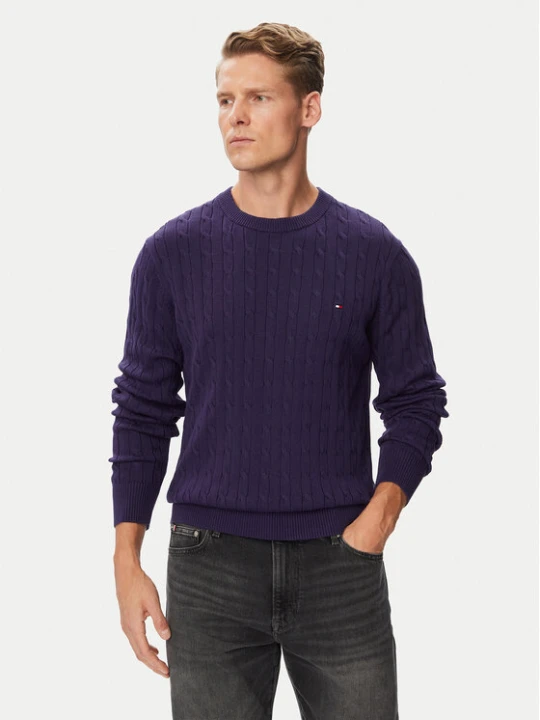 Zdjęcie produktu Tommy Hilfiger Sweter Classic MW0MW33132 Fioletowy Regular Fit