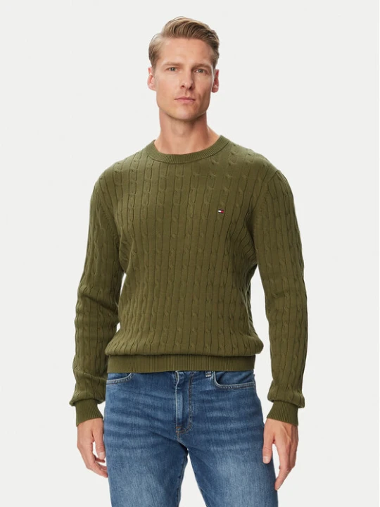 Zdjęcie produktu Tommy Hilfiger Sweter Classic MW0MW33132 Khaki Regular Fit