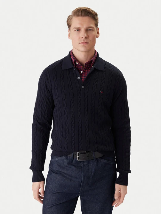 Zdjęcie produktu Tommy Hilfiger Sweter Classic MW0MW41955 Granatowy Regular Fit