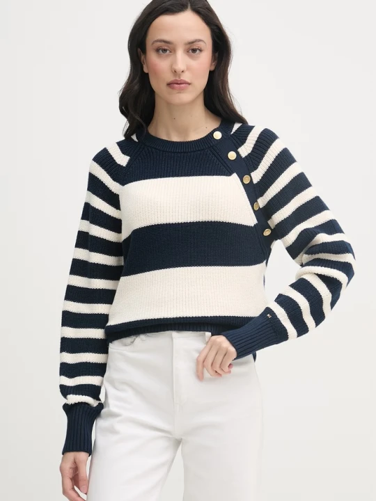 Zdjęcie produktu Tommy Hilfiger sweter damski bawełniany granatowy