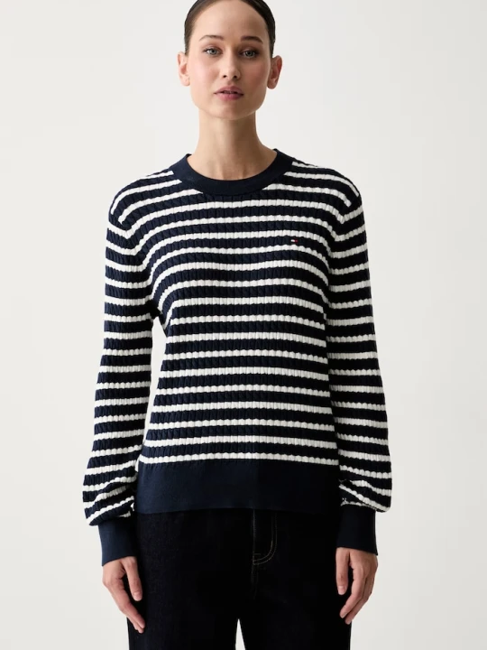 Zdjęcie produktu Tommy Hilfiger sweter damski bawełniany granatowy