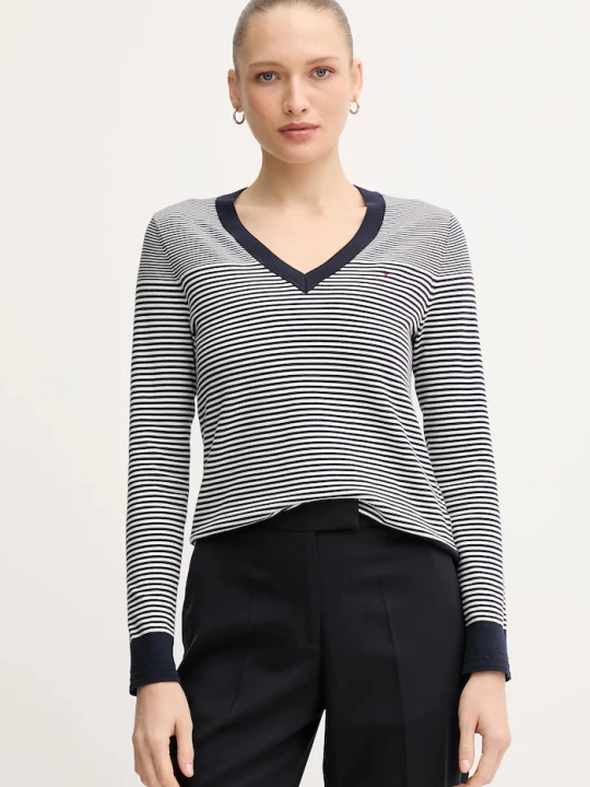 Zdjęcie produktu Tommy Hilfiger sweter damski z bawełną granatowy