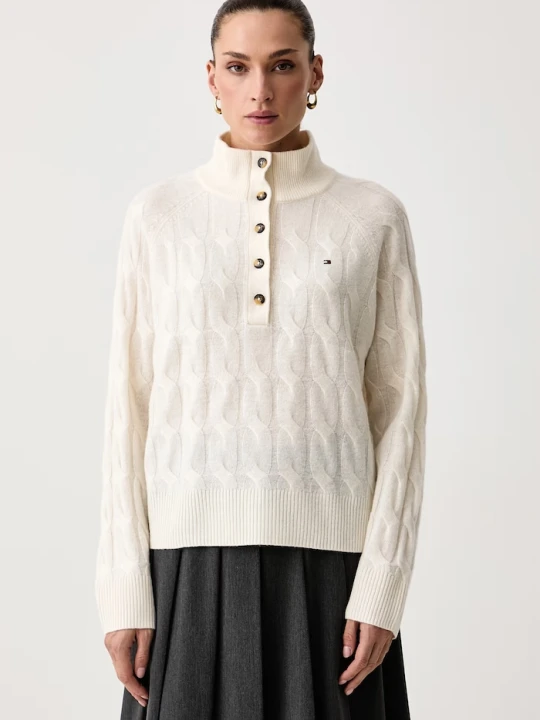 Zdjęcie produktu Tommy Hilfiger sweter damski wełniany beżowy