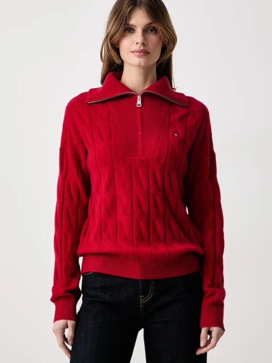 Zdjęcie produktu Tommy Hilfiger sweter damski wełniany czerwony