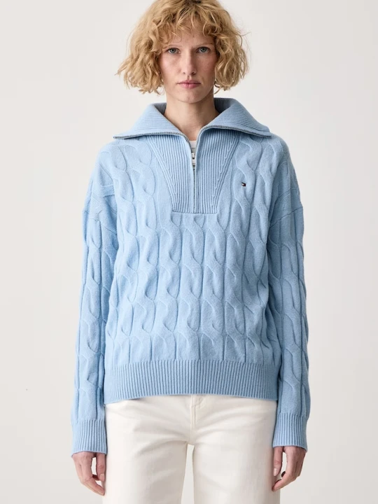 Zdjęcie produktu Tommy Hilfiger sweter damski wełniany niebieski
