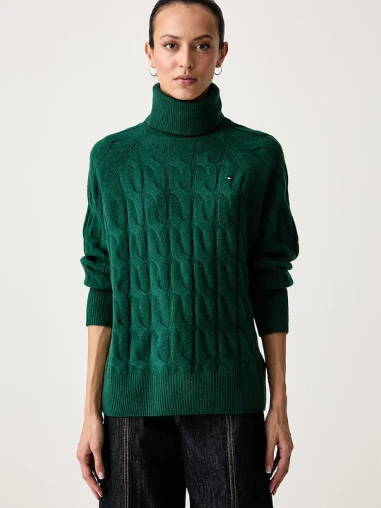 Zdjęcie produktu Tommy Hilfiger sweter damski wełniany zielony