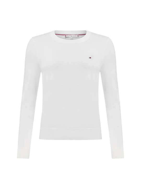 Zdjęcie produktu Tommy Hilfiger Sweter z cienkiej dzianiny Kobiety biały