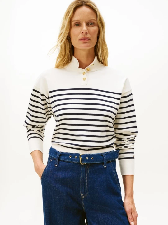 Zdjęcie produktu Tommy Hilfiger Sweter z dzianiny Kobiety biały | niebieski