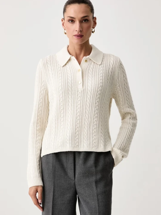 Zdjęcie produktu Tommy Hilfiger sweter damski z wełną beżowy