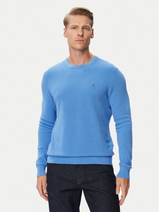 Zdjęcie produktu Tommy Hilfiger Sweter Essential MW0MW36347 Niebieski jasny Regular Fit