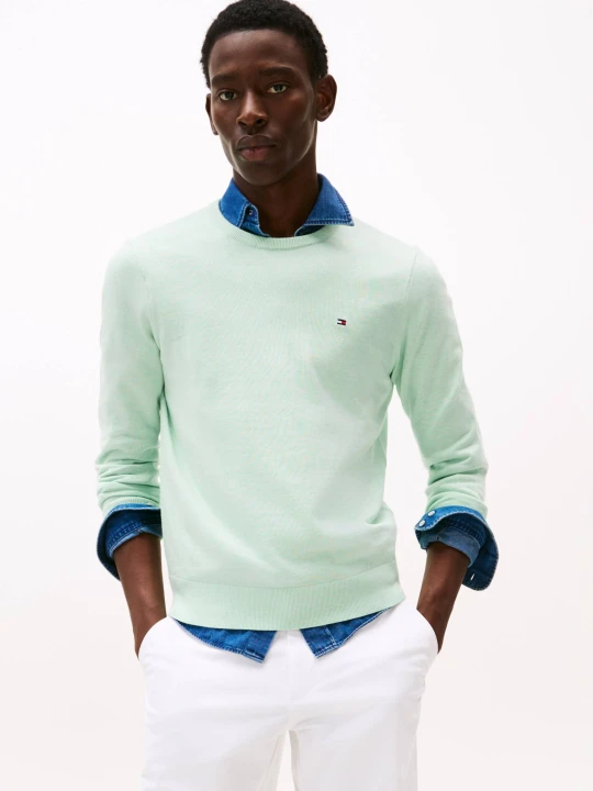 Zdjęcie produktu Tommy Hilfiger Sweter ESSENTIAL | Regular Fit miętowy
