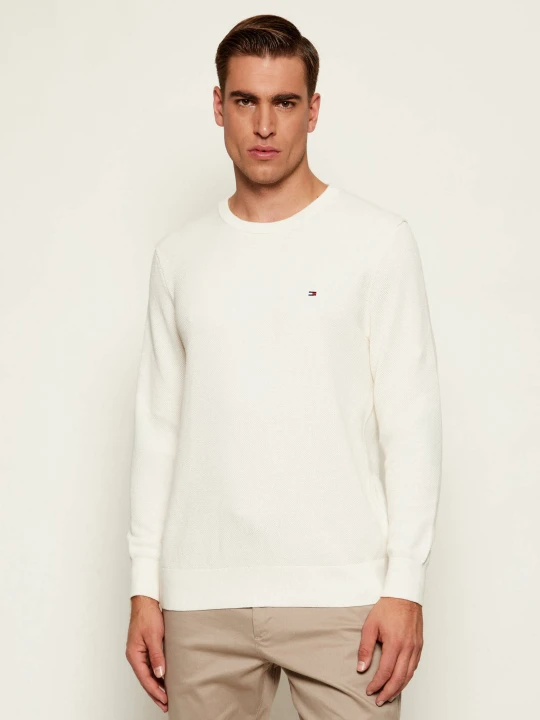 Zdjęcie produktu Tommy Hilfiger Sweter Essential | Regular Fit kremowy