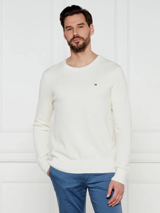 Zdjęcie produktu Tommy Hilfiger Sweter Essential | Regular Fit kremowy