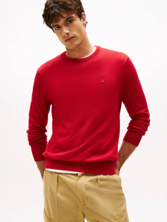 Zdjęcie produktu Tommy Hilfiger Sweter ESSENTIAL | Regular Fit czerwony