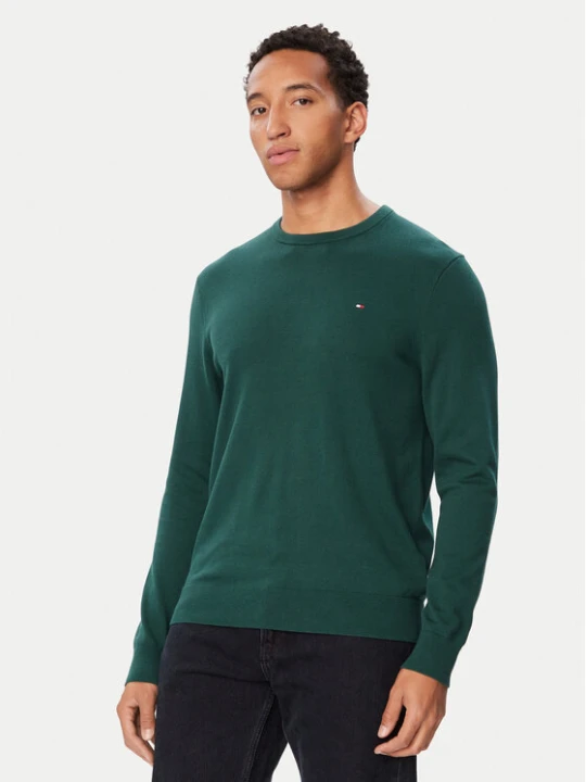 Zdjęcie produktu Tommy Hilfiger Sweter Essential Ssnl MW0MW39999 Zielony Regular Fit
