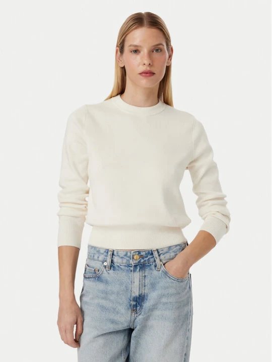 Zdjęcie produktu Tommy Hilfiger Sweter Full WW0WW52298 Kremowy Regular Fit