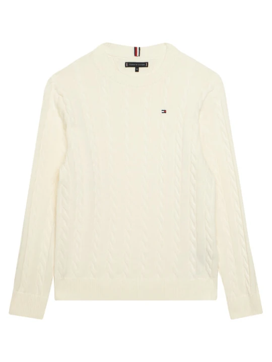 Zdjęcie produktu Tommy Hilfiger Sweter KB0KB09753 Biały Regular Fit
