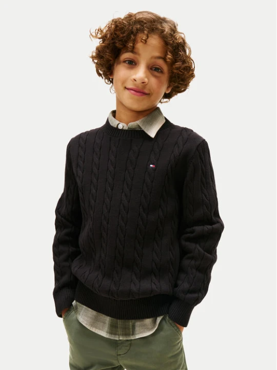 Zdjęcie produktu Tommy Hilfiger Sweter KB0KB09753 Czarny Regular Fit