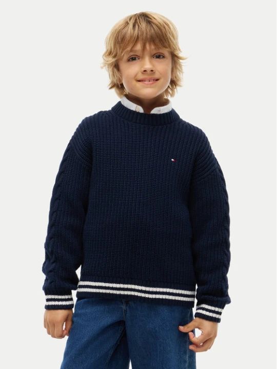 Zdjęcie produktu Tommy Hilfiger Sweter KB0KB10629 Granatowy Regular Fit