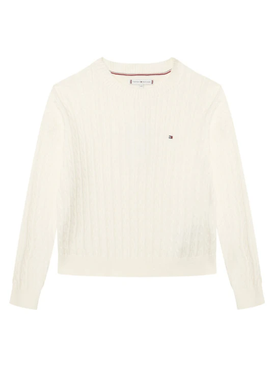 Zdjęcie produktu Tommy Hilfiger Sweter KG0KG08848 Écru Regular Fit Kremowy