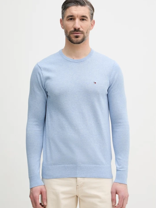 Zdjęcie produktu Tommy Hilfiger sweter męski bawełniany niebieski