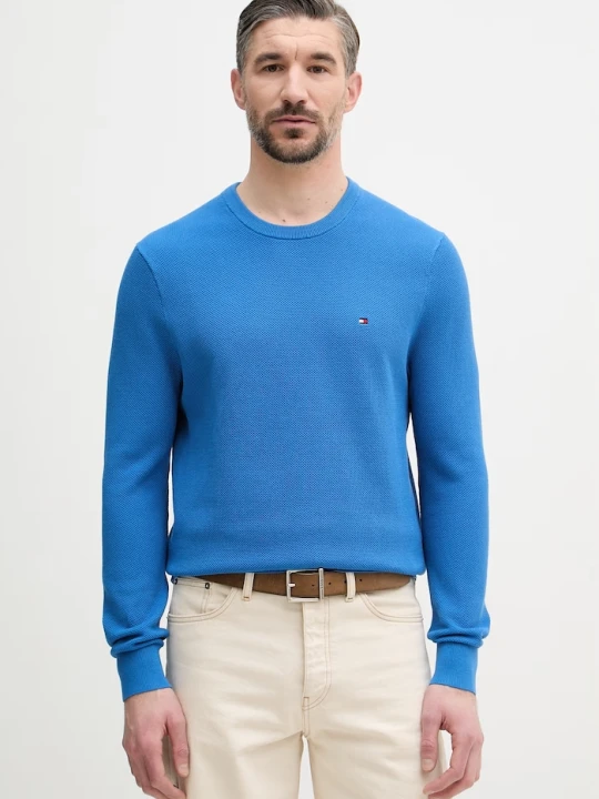 Zdjęcie produktu Tommy Hilfiger sweter męski bawełniany niebieski