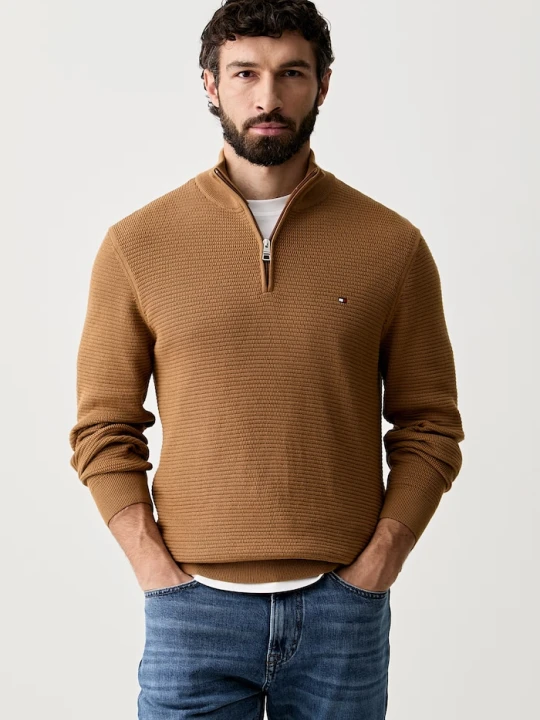 Zdjęcie produktu Tommy Hilfiger sweter męski bawełniany brązowy