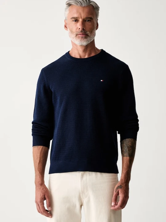 Zdjęcie produktu Tommy Hilfiger sweter męski bawełniany granatowy