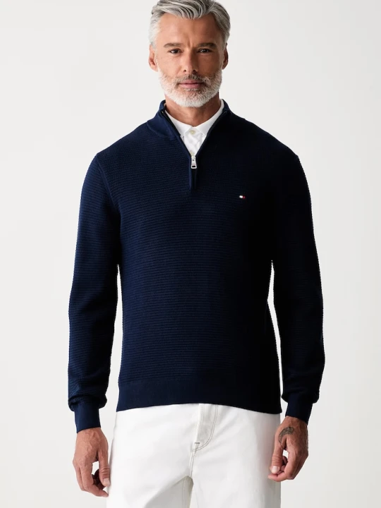Zdjęcie produktu Tommy Hilfiger sweter męski bawełniany granatowy