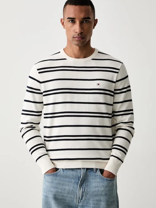 Zdjęcie produktu Tommy Hilfiger sweter męski bawełniany beżowy