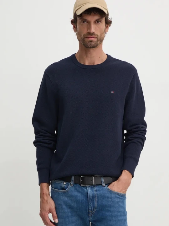 Zdjęcie produktu Tommy Hilfiger sweter męski bawełniany granatowy