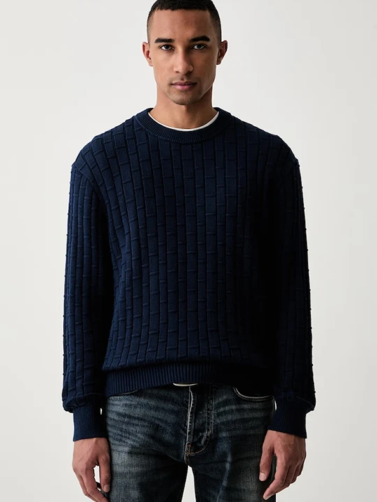 Zdjęcie produktu Tommy Hilfiger sweter męski bawełniany granatowy