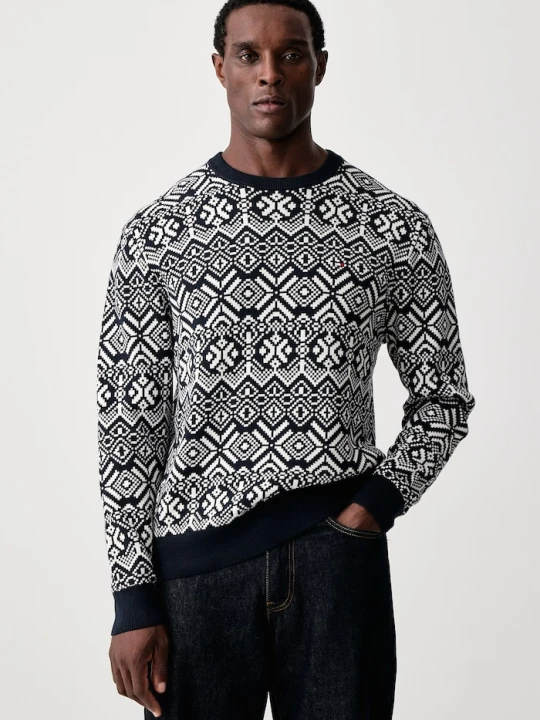 Zdjęcie produktu Tommy Hilfiger sweter męski bawełniany granatowy