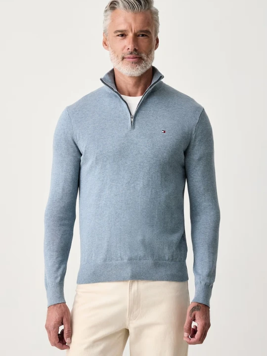 Zdjęcie produktu Tommy Hilfiger sweter męski bawełniany niebieski