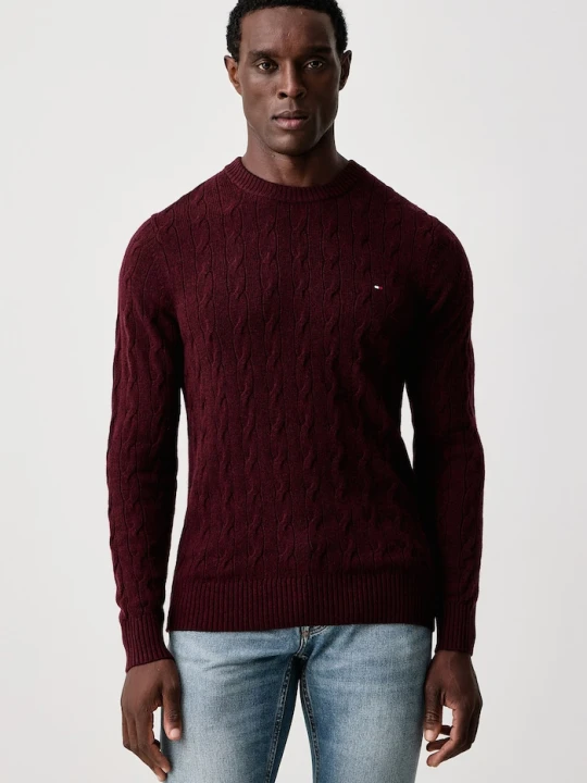 Zdjęcie produktu Tommy Hilfiger sweter męski wełniany bordowy