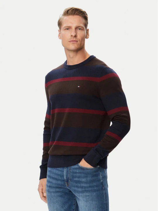 Zdjęcie produktu Tommy Hilfiger Sweter MW0MW28046 Brązowy jasny Regular Fit
