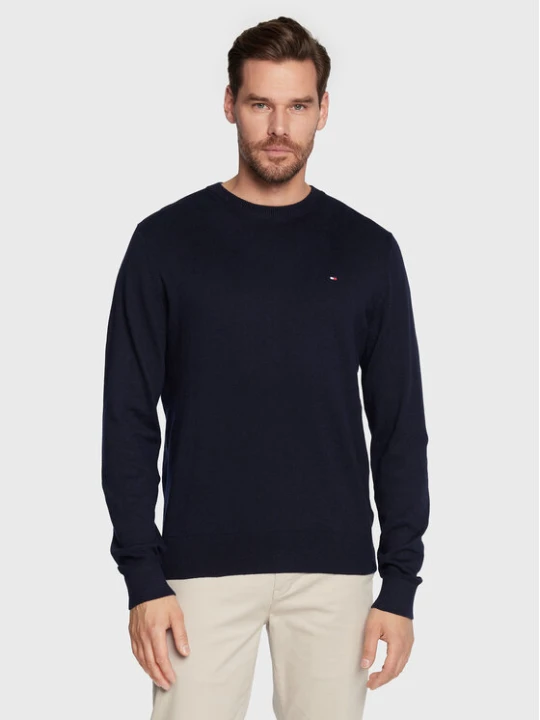 Zdjęcie produktu Tommy Hilfiger Sweter MW0MW28046 Granatowy Regular Fit