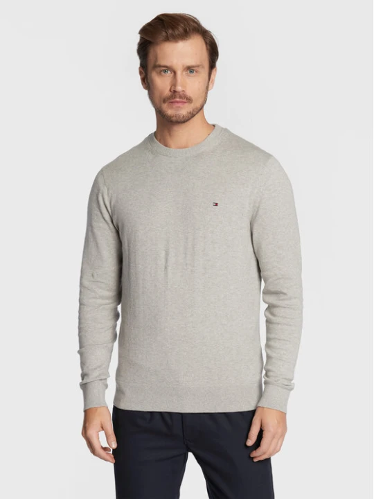 Zdjęcie produktu Tommy Hilfiger Sweter MW0MW28046 Szary Regular Fit
