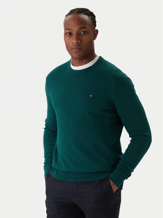 Zdjęcie produktu Tommy Hilfiger Sweter MW0MW28046 Zielony Regular Fit