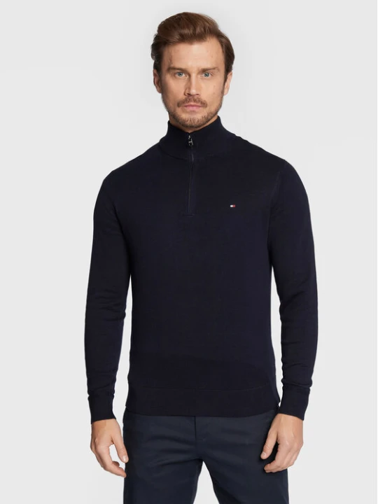 Zdjęcie produktu Tommy Hilfiger Sweter MW0MW28049 Granatowy Regular Fit