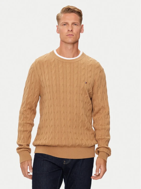 Zdjęcie produktu Tommy Hilfiger Sweter MW0MW33132 Beżowy Regular Fit