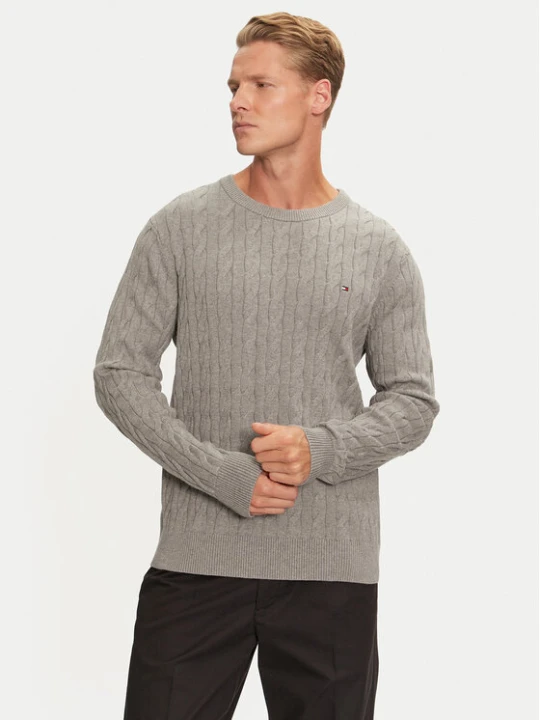 Zdjęcie produktu Tommy Hilfiger Sweter MW0MW33132 Szary Regular Fit