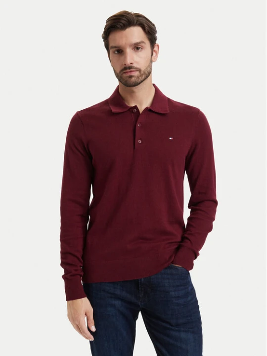 Zdjęcie produktu Tommy Hilfiger Sweter MW0MW36519 Bordowy Regular Fit