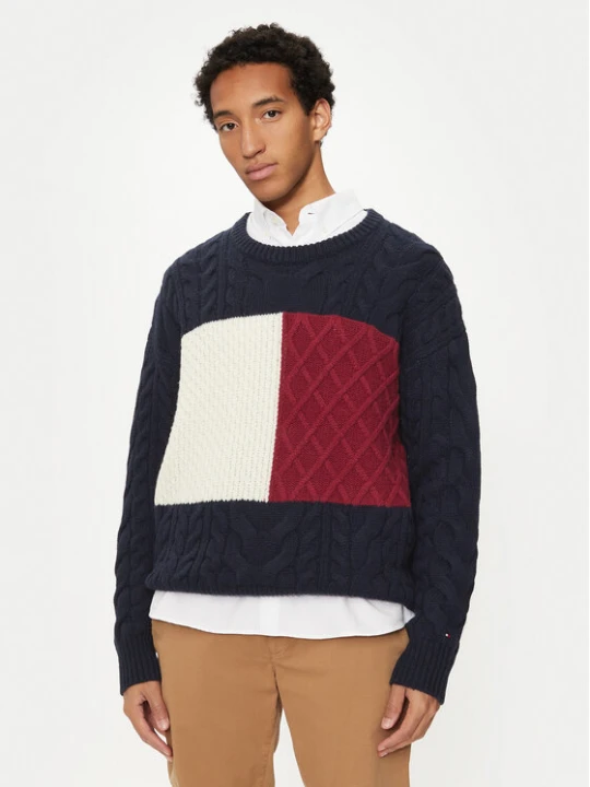 Zdjęcie produktu Tommy Hilfiger Sweter MW0MW36546 Granatowy Regular Fit