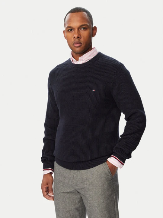 Zdjęcie produktu Tommy Hilfiger Sweter MW0MW41516 Granatowy Regular Fit