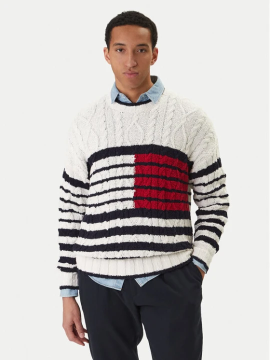 Zdjęcie produktu Tommy Hilfiger Sweter MW0MW42782 Écru Kremowy